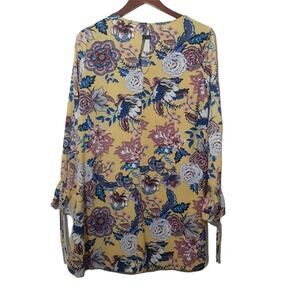 Xhiliration womens tunic size M floral print bohemian boho top